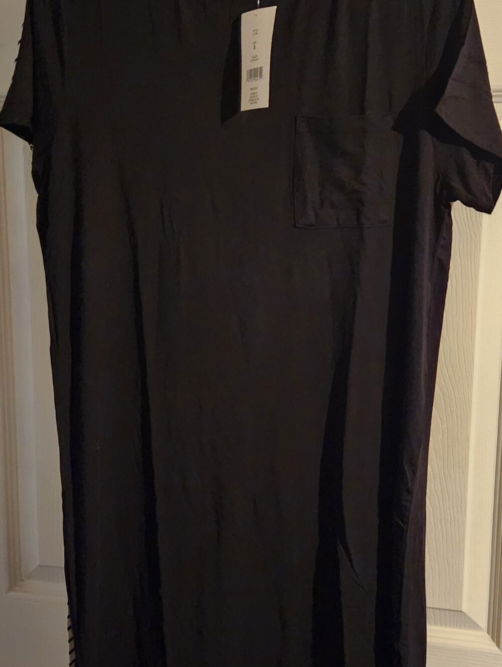 2pk LOFT Striped Sleep Dress - Black & White Stipes And  Solid Black